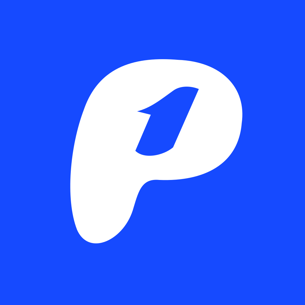 The $PRE token: the white PreIPO mark on a cobalt field.